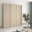 Шкаф-купе трехдверный MebelStar Уни AL 3ДСП 180x60x240 см Дуб сонома (MBS-1622) - миниатюра 1