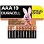 Батарейка AAA (LR03), щелочная, Duracell Duralock Basic, 10 шт, 1.5V (MN2400 10BL) - миниатюра 1
