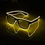 Очки светодиодные Leds прозрачные El Neon ray yellow неоновые - миниатюра 1