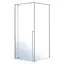 Душевая квадратная кабина Imprese Vaclav 90x90 распашная, прозрачное стекло 8 мм с покрытием Easy clean покрытием без поддона хром s6408690L, Левая, прозрачная, хром - миниатюра 1