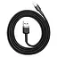 Кабель Baseus Cafule Cable USB For Lightning 2.4A 0.5m Gray+Black - мініатюра 3