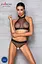 Білизна з відкритим доступом Passion MOONLIGHT Set XXL/XXXL black топ стрінги - мініатюра 5