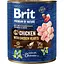 Вологий корм Brit Premium by Nature для собак курка з курячим серцем 800 г - мініатюра 1