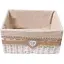 Кошик стелажний Handy Home Серце, з текстильним вкладишем, 30х23х15 см, бежевий (EW-88 M) - мініатюра 1