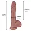 Фаллоимитатор Erospace Natural Play D6 22 см телесный - миниатюра 6