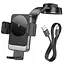 Автодержатель Hoco HW14 с беспроводной зарядкой 15W черный серый - миниатюра 7