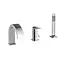 Змішувач на борт ванни Paffoni Tilt з душовим гарнітуром chrome TI040CR, Хром - мініатюра 1