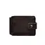 Кожаное портмоне 13.1 зажим с хлястиком темно-коричневый краст - миниатюра 11