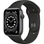 Apple Watch Series 6 GPS 44mm Space Gray Aluminum Case w. Black Sport B. (M00H3) - мініатюра 1
