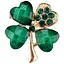 Брошь Листок клевера (84946788) - миниатюра 1