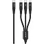 Кабель Proove Hydra 3 in1 Type-C + Micro USB + Lightning 1m Black (CCHY15012101) [130350] - миниатюра 1