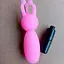 Вібратор з додатковими вусиками та посмішкою Фуксія K0128-3 - мініатюра 1