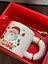 Чашка новогодняя Elisey 9150-021-1 Funny Santa керамическая с ложкой 300 мл Белая - миниатюра 2