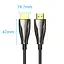 Кабель Vention HDMI M - M,20.0 м V2.0 Optical 4K 60Гц 18Gbps Dolby 7.1 PVC Black Zinc Alloy - мініатюра 3