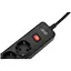  Мережевий фільтр-подовжувачь 2E SP515M2-USB-BK 5хSchuko 3xUSB 2 м 5 розеток 16 A 3.68 кВт - мініатюра 3