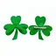 Заколка трилистник Клевер - миниатюра 1