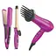 Набор для укладки волос Enzo EN-6303 3в1 2000 Вт Розовый - миниатюра 2