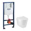 Комплект 4 в 1: Инсталляция Grohe Rapid SL 3 в 1 38772001 + Унитаз безободочный Kroner Armada WHI513636 RIMLESS с сиденьем Slim Duroplast / Soft-close / Quick relase (38772001KA513636) - миниатюра 1