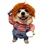 Костюм для животных Ginger S Косплей Киллер №2 пуговицы / завязки голубой Д-30 см ОГ-50 см ОШ-35 см - миниатюра 1