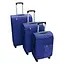 Набір тканинних валіз 3в1 з кодовим замком та телескопічною ручкою синій (24-292) - мініатюра 1