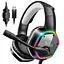 Гарнитура Eksa E1000 игровая с микрофоном ведущая Серый игровые наушники с RGB подсветкой - миниатюра 1
