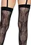 Чулки-сетка со швом сзади Leg Avenue Butterfly back seam thigh highs One size Black - миниатюра 4