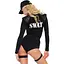 Костюм эротических спецсил Leg Avenue SWAT Team Babe M, боди, пояс, подвязки, игрушечная рация, кепка - миниатюра 2