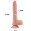 Фаллоимитатор Dual layered Platinum Silicone 20.5 см телесный - миниатюра 7