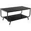 Журнальный стол Costway Marble двухъярусный черный - миниатюра 1
