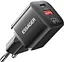 Зарядний пристрій Essager Camber 20W GaN Travel Phone Charger USB A + Type C EU Black (ECTAC-HMB01-P) - мініатюра 1