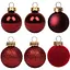 Набір новорічних куль Yes! Fun пластик 8 см 6 шт. бордо (975120) - мініатюра 1