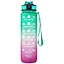 Мотивационная бутылка OldBro для воды со временем без BPA Tritan фитнес спорт прогулка pink Green 1 л - миниатюра 1