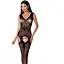 Бодистокинг Passion BS062 комбинезон имитация чулок S/M/L black - миниатюра 1