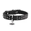 Ошейник для собак кожаный Waudog Glamour с QR-паспортом с клеевыми стразами Ш 20 мм Д 30-39 см черный - миниатюра 3
