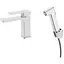 Змішувач для раковини Qtap Gemini (з гігієнічним душем) QTGEM272CRW45691 Chrome/White - мініатюра 1