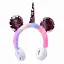 Наушники FG240430007Q, до 4-6 часов работы, TF-слот, FM-радио, мягкий плюш и пластик, с рогом разноцветные. - миниатюра 2