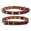 Нашийник "CoLLaR" одинарний з прикрасами (ширина 12мм довжина 24-32см) коричневий - мініатюра 1