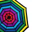 Женский складной зонтик полуавтомат Happy Rain разноцветный - миниатюра 3