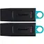Флэш накопитель USB 64Gb Kingston DataTraveler Exodia черный/Teal USB 3.2 Gen 1 2 шт в комплекте (DTX/64GB-2P) - миниатюра 1