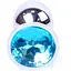 Анальна пробка Boss Of Toys Boss Series - Jewellery Silver Plug Light Blue S, BS6400014, Срібний / Голубой - мініатюра 3