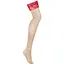 Панчохи під пояс із широким мереживом Obsessive Lacelove stockings M/L - мініатюра 3