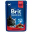Набор влажных кормов Brit Premium Cat Pouch Семейная тарелка для кошек ассорти из 4 вкусов 12 шт. х 100 г - миниатюра 8