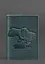 Кожаная обложка для паспорта с картой Украины зеленый краст - миниатюра 1
