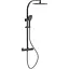 Душова система з термостатом Volle Sistema верхній душ 300x200 мм de la noche 1599.090104, Чорний матовий - мініатюра 1