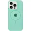 Чохол Epik Silicone Case Full Protective AA with MagSafe для Apple iPhone 16 Pro Max 6.9 Зелений/Spearmint - мініатюра 1
