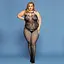 Сітчастий бодістокінг JSY Відверта Мадлен Plus Size, Black, імітація боді, мереживо, доступ - мініатюра 5