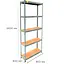 Металевий стелаж Emby Light Series (розмір 2400х900x300мм) 5 полиць ДСП до 100кг Оцинкований - мініатюра 2
