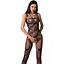 Ажурный бодистокинг с интимными вырезами Passion BS076 black One size - миниатюра 1