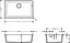 Кухонна мийка Hansgrohe S510-U660 під стільницю 710x450 Graphiteblack 43432170, Чорний - мініатюра 2
