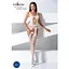 Бодистокинг Passion BS057 комбинезон имитация чулок и пояса S/M/L white - миниатюра 2